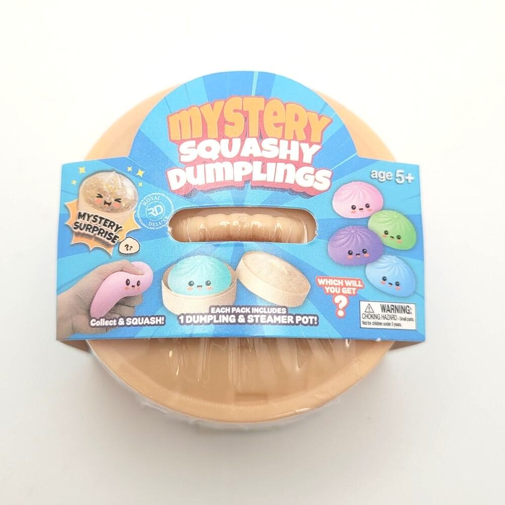 Mini Mystery Squashy Dumpling and Steamer Pot Squishy Toy Sealed Blind Suprise